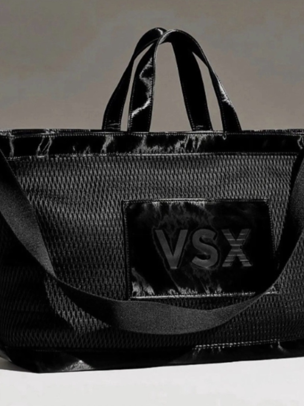Victoria's Secret Black Mesh VSX Duffel Tote